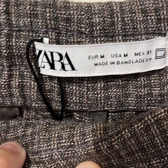 Zara Tweed Pattern Drawstring Pant - Picture 2 of 4